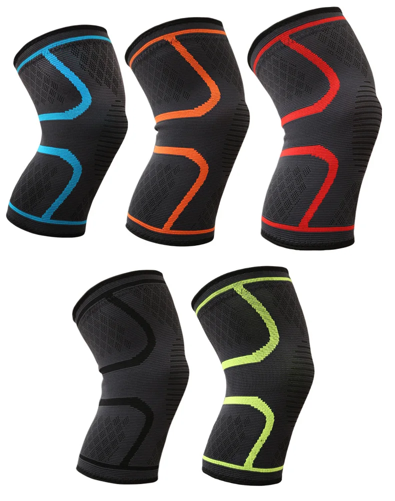 Rodilleras deportivas de punto, baloncesto para correr, ciclismo, fitness, rodilleras de nailon antideslizantes y transpirables para hombres y mujeres