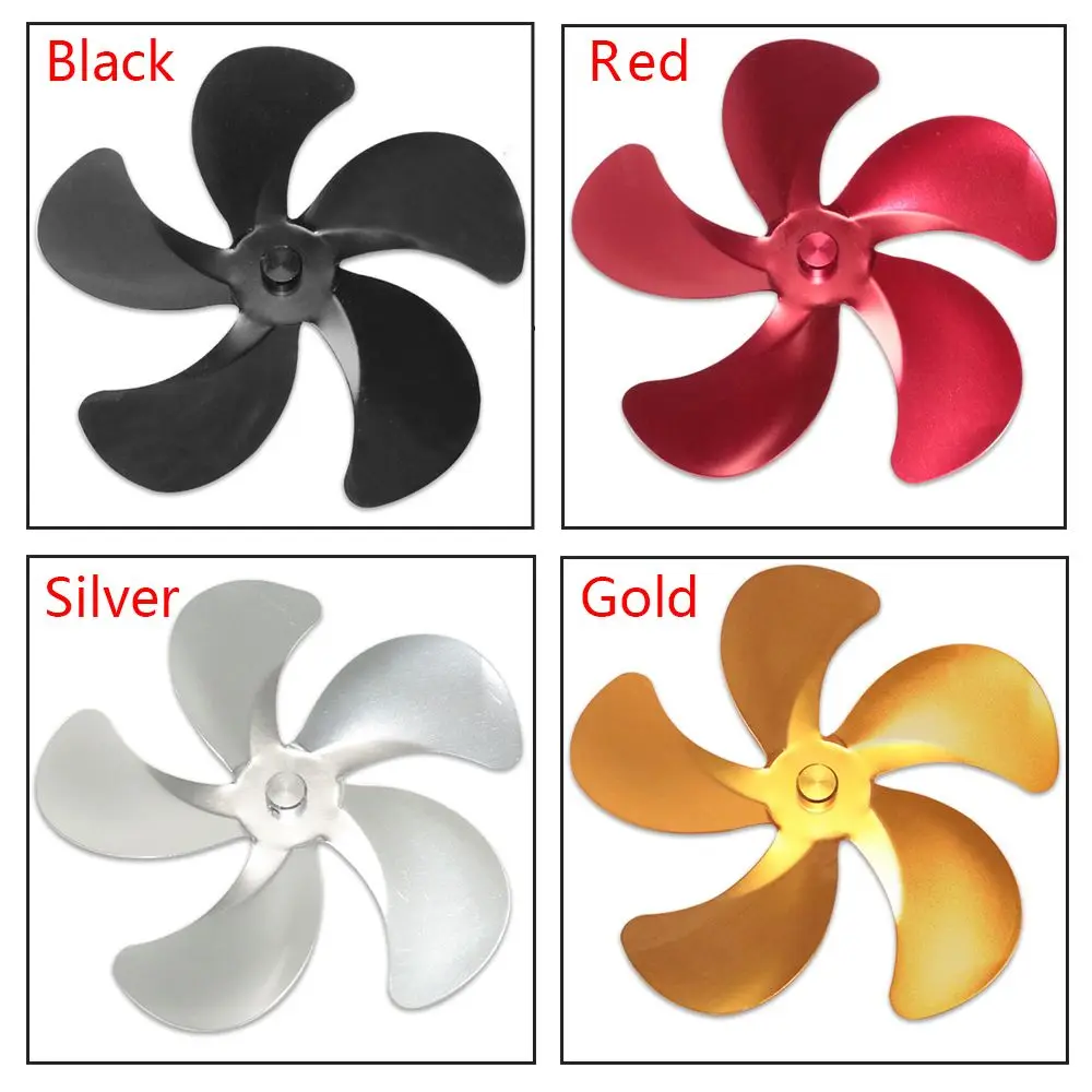 5ใบมีด Fire ความร้อนสีดำประหยัดพลังงาน Eco Log Burner เตาไม้พัดลมระบายความร้อน Powered เตาผิงพัดลม