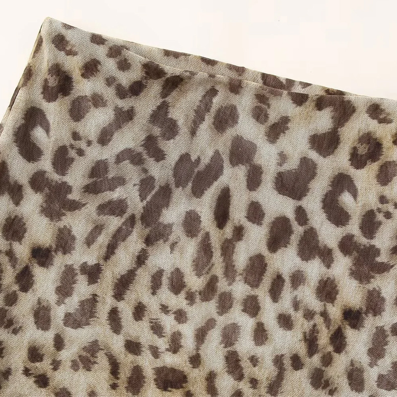 TRAF-faldas largas de leopardo para mujer, faldas elegantes con estampado de fiesta, informales, a la moda, para oficina, primavera, verano y otoño, 2024
