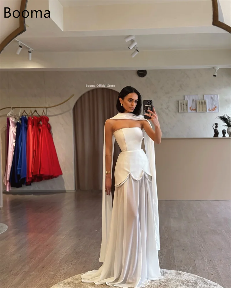 Booma ชุดแต่งงานที่หรูหรายาว A-Line Strapless ชุดเจ้าสาว Custom Made 2025