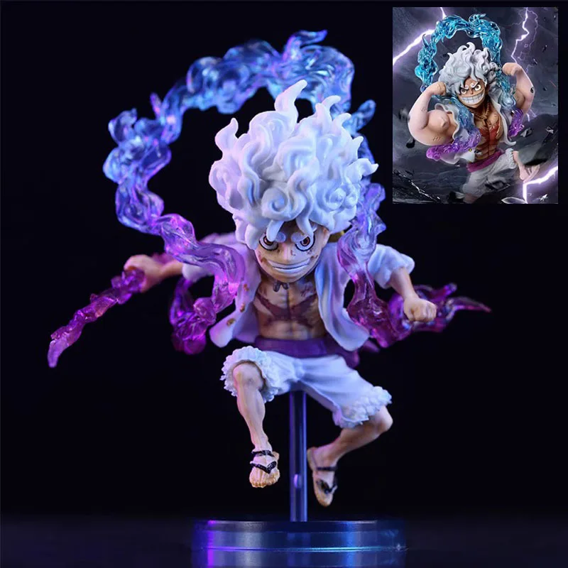 Bandai 10cm Mini One Piece Luffy Action ตุ๊กตา Sun พระเจ้า Nika อะนิเมะ PVC Collection เครื่องประดับ