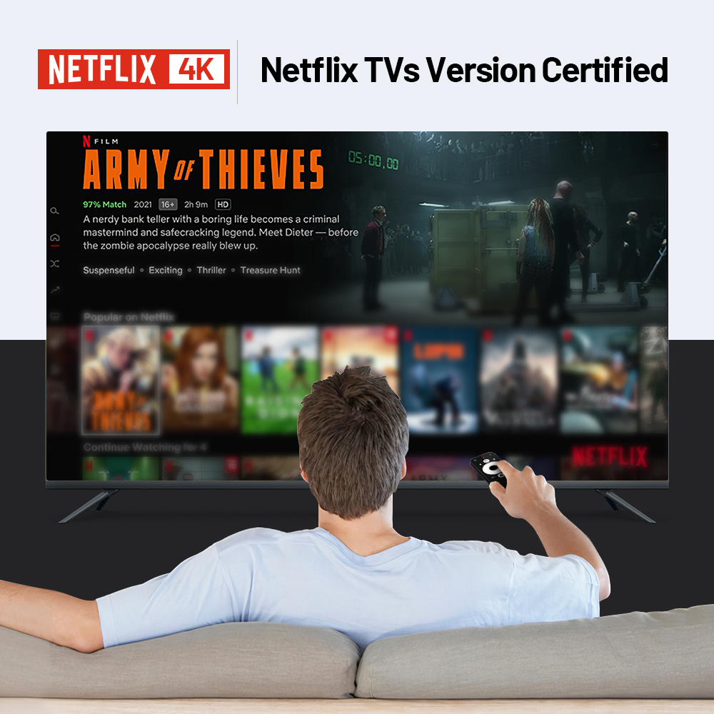 Kinhank G1 Android TV Box com Netflix 4K Google Certificado Amlogic S905X4 4 + 32G WiFi6 Dolby Vision Media Player