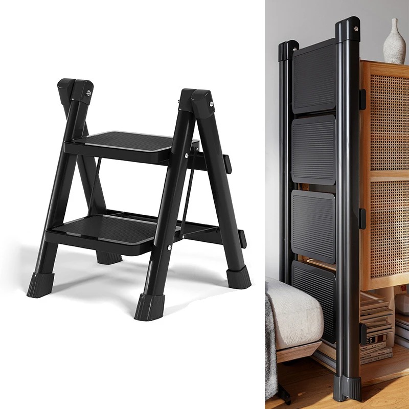 บันไดพับได้ 2/3/4 ขั้น แข็งแรง ทนทาน พร้อมที่เหยียบกว้าง กันลื่น บันไดเหล็กแข็งแรง สำหรับใช้ในบ้าน โรงรถ และเก็บของ