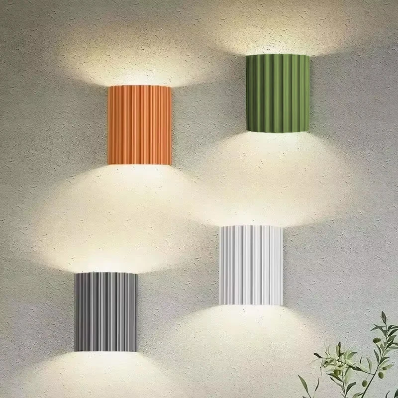 Macaron LED Wall Lamp Resin Home Decor Oprawy ścienne Luksusowy wystrój domu Kinkiet ścienny do salonu Lampka nocna do przedpokoju