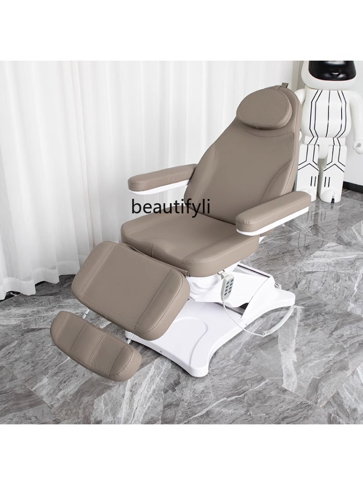 Cama Facial eléctrica de microacabado, sofá de tatuaje de plástico ajustable, examen ginecológico médico de belleza