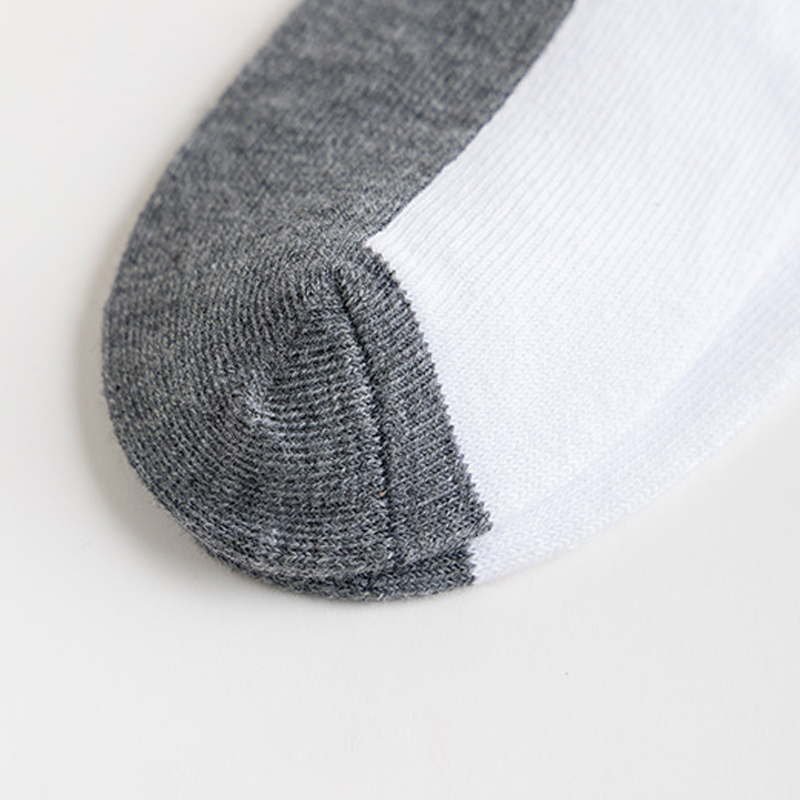 12 pares de calcetines cortos básicos para niños - diseño blanco y gris, transpirables - adecuados para la temporada de regreso a la escuela de niños y niñas