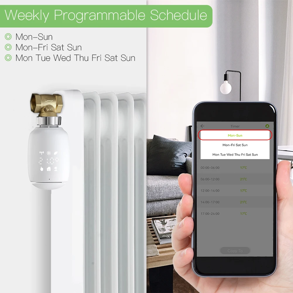 Tuya ZigBee3.0 TRV สมาร์ทหม้อน้ํา Actuator โปรแกรมเทอร์โมวาล์วอุณหภูมิ 2MQTT Alexa Google Voive
