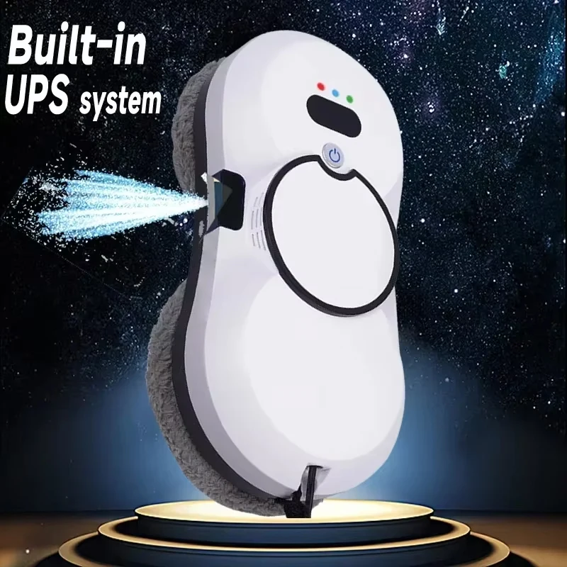 Robot de limpieza de ventanas automático con sistema UPS, combinación inteligente de aspiradora y fregona para suelo de vidrio, electrodoméstico inteligente para oficina en casa
