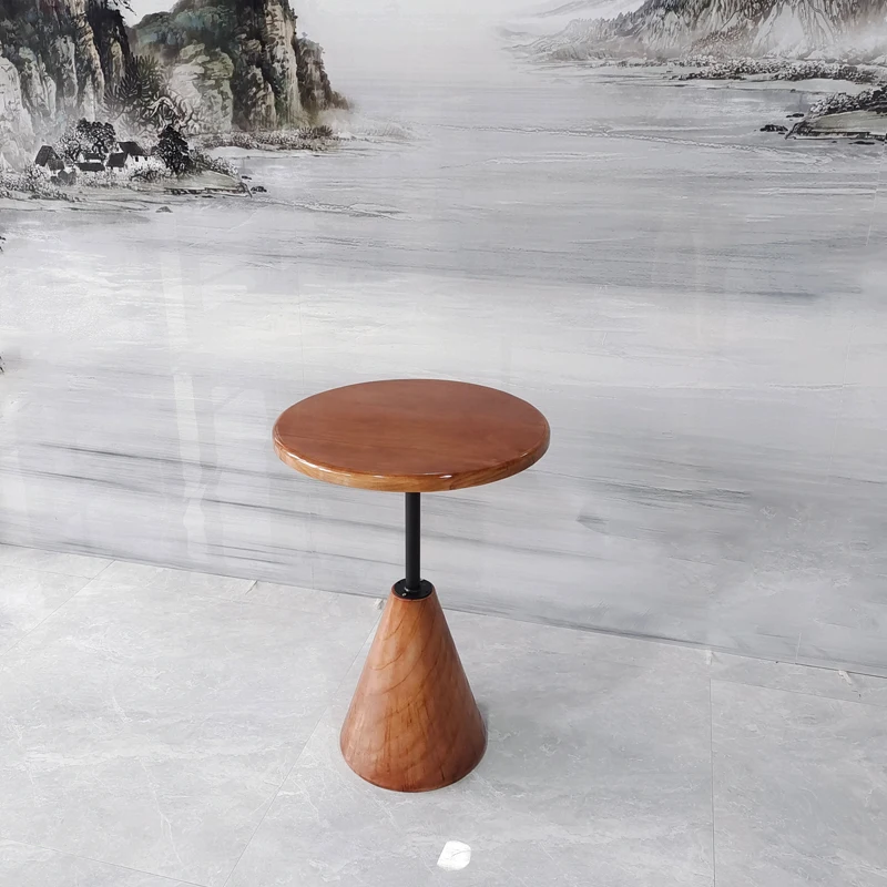 Mesa de chá mesas de café lateral sala de estar varanda mesas redondas de madeira móveis de café eine kaffeemaschine mhkfz