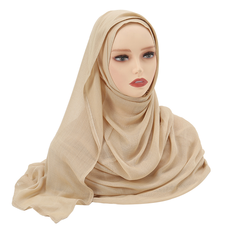 Hijabs musulmanes para mujer, bufanda fina lisa, chales femeninos musulmanes, pañuelo de rayón de viscosa suave, turbante islámico, diadema de 200x85cm