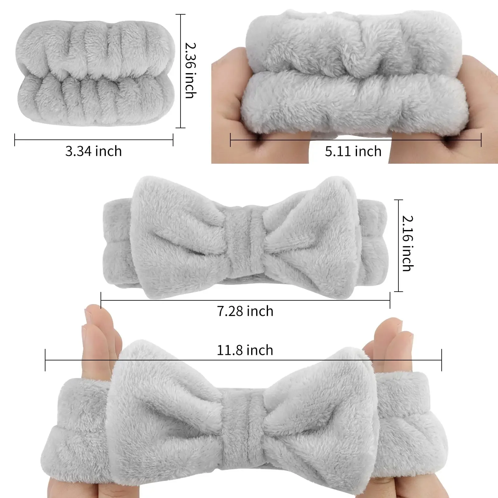 3 szt. Opaska Spa opaska na nadgarstek do mycia twarzy ręcznik do makijażu z mikrofibry opaski do włosów opaska do mycia Scrunchies chłonna opaska na nadgarstek