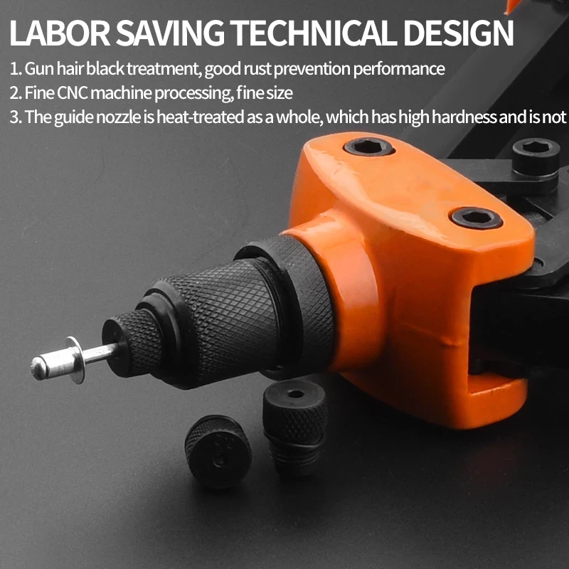 Hand Rivet Gun Set Professional Rivet Nut Riveter Construction Stapler DIY Hand Tool  Riveter Tools Embody 50pcs Rivet Nut