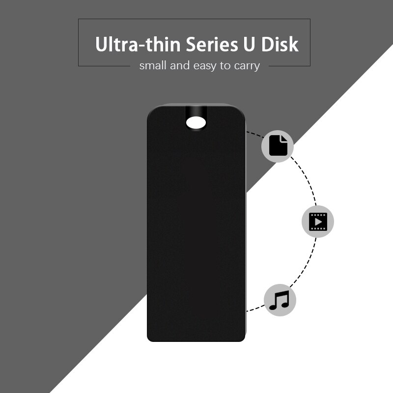 Stylo Lecteur 128gb Noir Ultra Mince Version Haute Capacité Lecteur Flash USB 64g Léger et Étanche avec Une Forte Stabilité