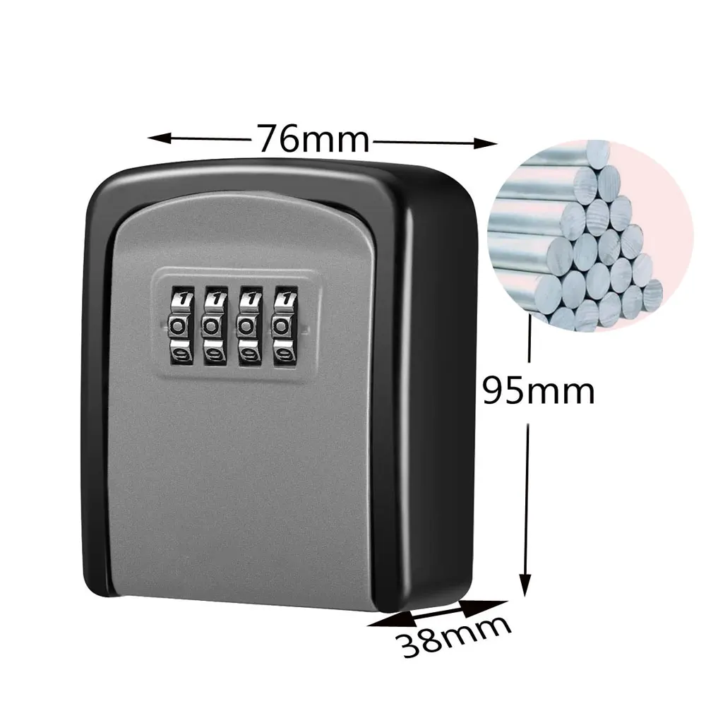 Weatherproof ติดผนังกุญแจปลอดภัยรหัสผ่านกล่องกุญแจกล่องล็อคกุญแจ No4 COMBINATION Key Storage LOCK กล่องในร่มและกลางแจ้ง