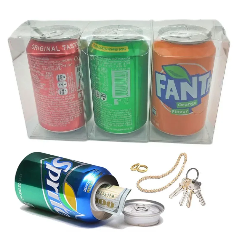 ใหม่กล่องเงินส่วนตัว Cola Fanta สามารถสายตาปลอม Secret Home Diversion Stash คอนเทนเนอร์ซ่อนช่องเก็บเครื่องมือกลางแจ้ง