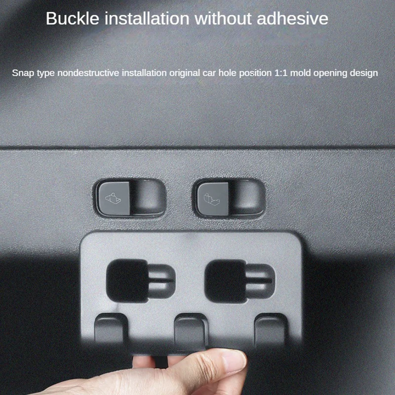 for Tesla Model Y HW4.0 2024 Accessories Rear Trunk Hook Seat Button Cargo Grocery Shopping Bag Holder Umbrella Hanger Storage