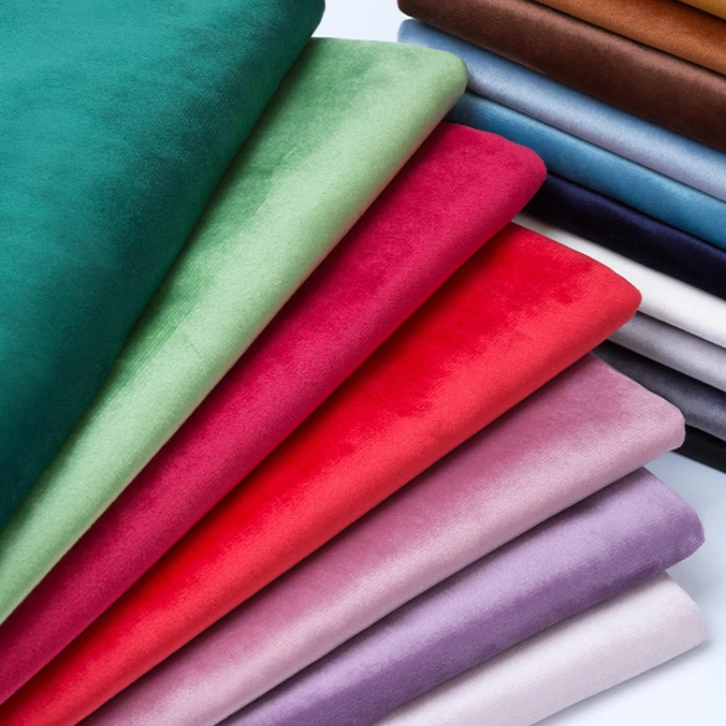 50 * 150 cm Samtstoff per halben Meter Kleidung Sofa Kissenbezüge dekoratives Tuch DIY Nähmaterial Kleid Pullover weich