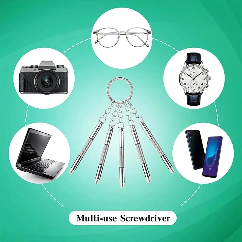 1/2/3/4 Uds Mini destornillador 3 en 1 gafas ópticas gafas portátiles reloj práctico herramienta de mano para el hogar