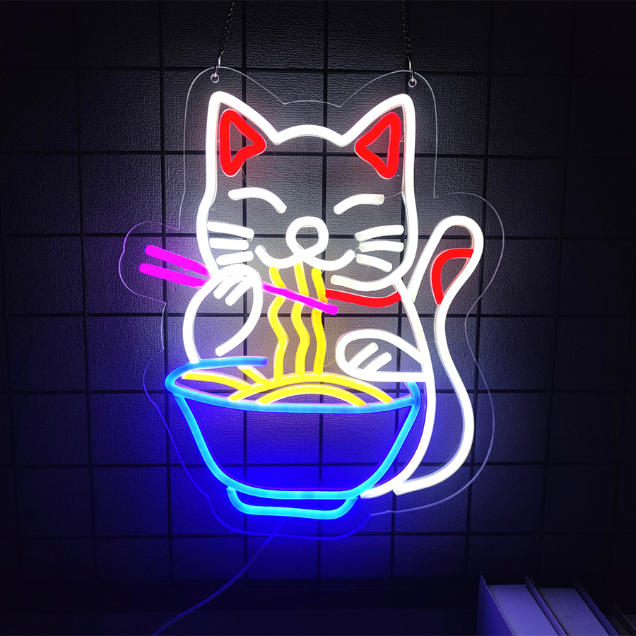 ป้ายนีออนซีรีส์แมวและสุนัข, การ์ตูนแมวและสุนัขโคมไฟติดผนัง LED ขับเคลื่อนด้วย USB, ใช้สําหรับห้องนอน, ร้านอาหาร, บาร์ปาร์ตี้ตกแต่ง