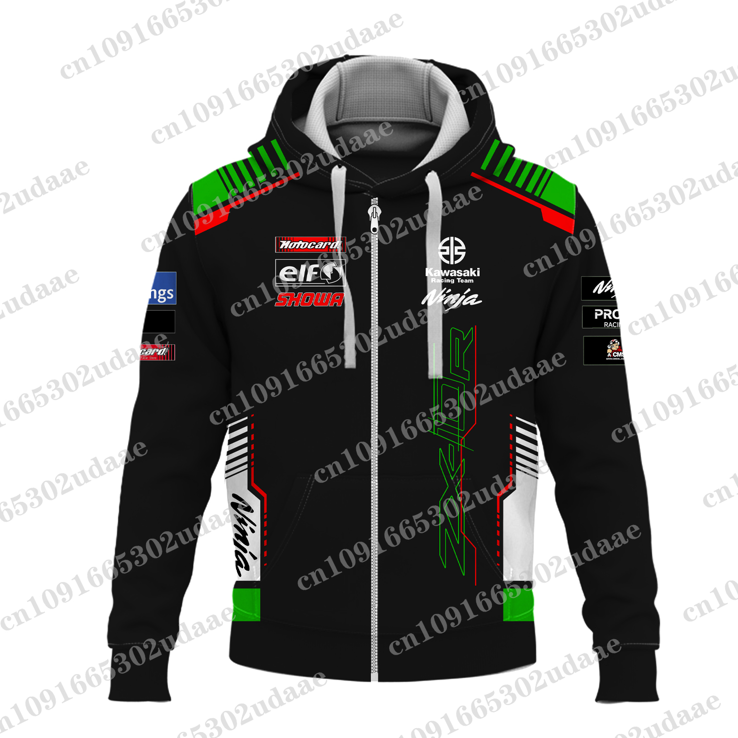 2024 New Kawasaki Racing Racing 매니아 남성 및 여성 후드 지퍼 후드티