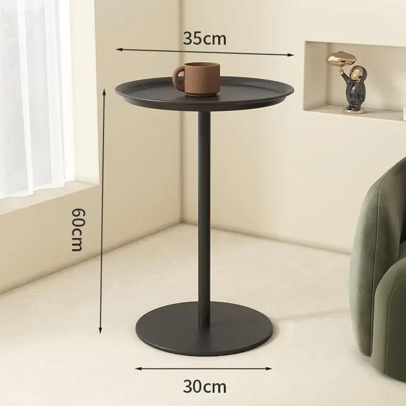 Mesa de centro estilo silencioso sofá pequeno apartamento mesa lateral móvel moderno simples mesa de ferro