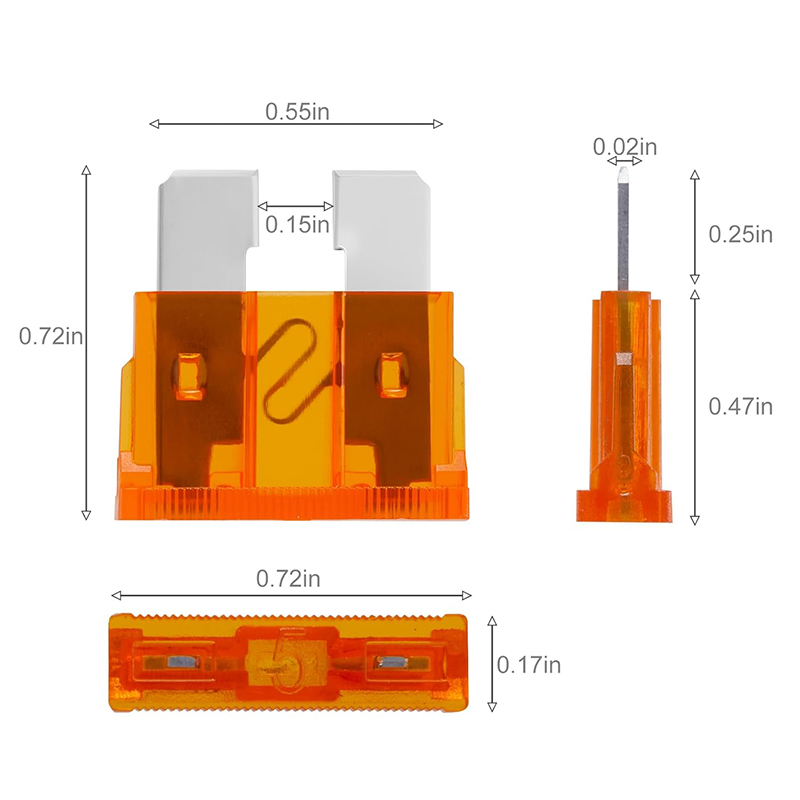 100 peças kit de sortimento de fusíveis de carro perfil tamanho médio tipo lâmina fusível auto carro caminhão 2-35a fusível com clipe de caixa