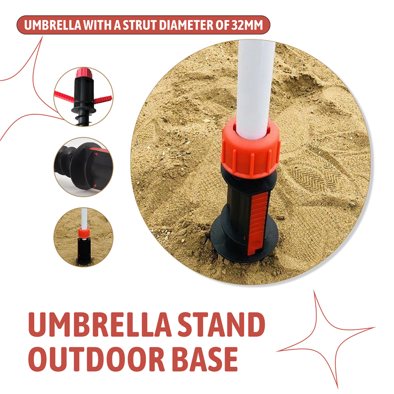Sombrilla de playa con ancla de arena, soporte de almacenamiento en espiral para acampar al aire libre, Patio, césped, hogar y jardín