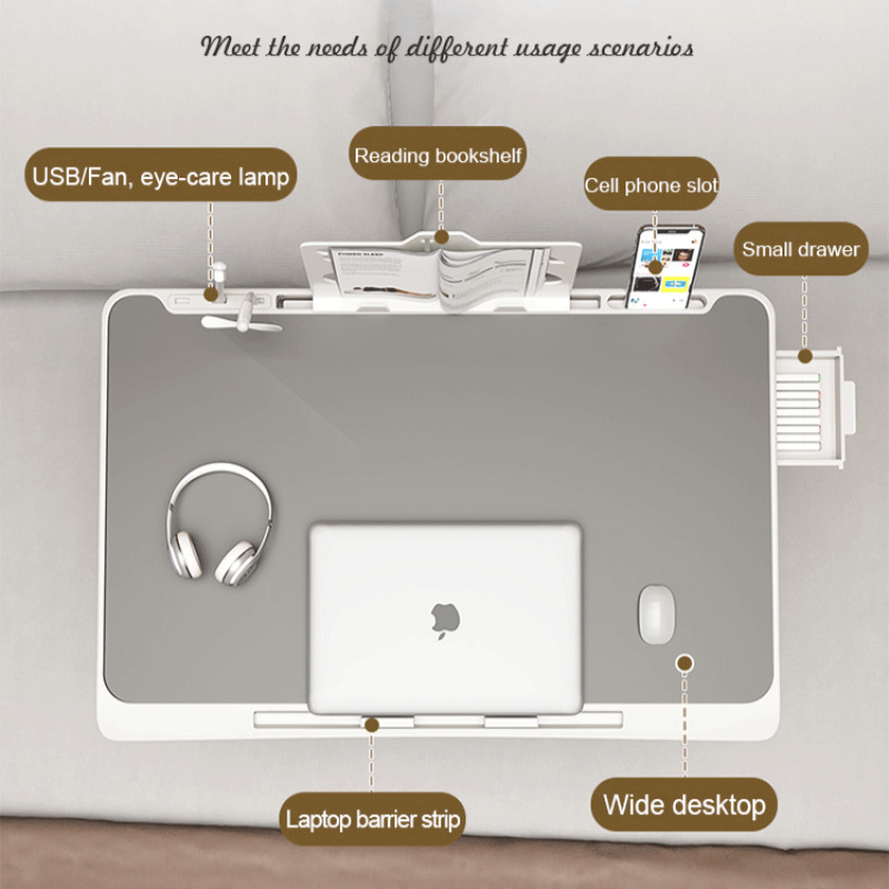 Portable folding multifunctional computer desk student dormitory bed Laptop desk Living Room Height adjustable foldble table