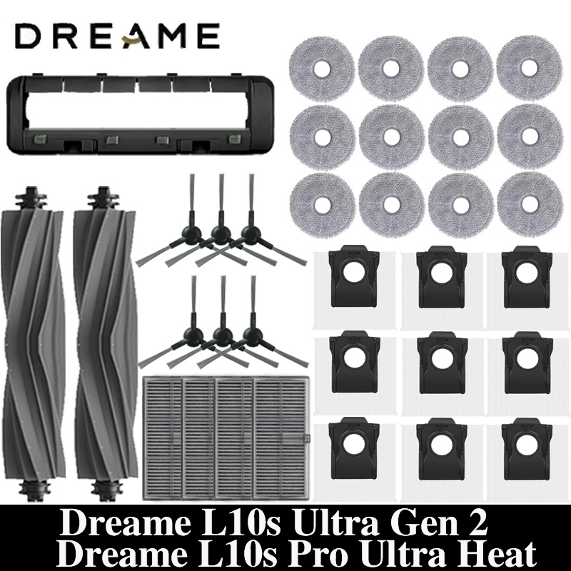 Dreame L10s Ultra Gen2 / L10s Pro Ultra Heat Пылесос Сменные аксессуары Основная боковая щетка HEPA-фильтр Швабра Мешок для пыли
