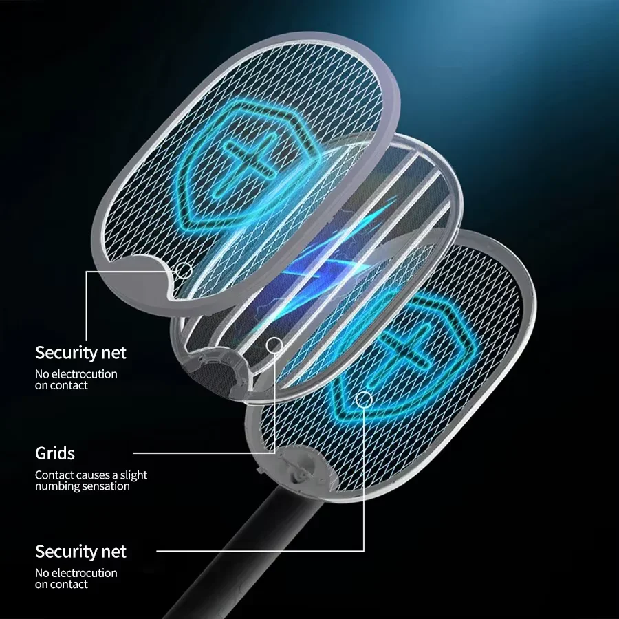 折りたたみ式電気蚊キラーザッパー Raqueta Mata Electrico USB 充電式 Zanzare Mata Fly Tue Mouche de Anti Mosquitos
