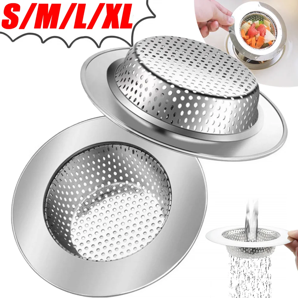 1/2 pçs filtro de pia da cozinha malha de aço inoxidável dreno rolha esgoto malha filtros pia do banheiro dreno buraco filtro armadilha