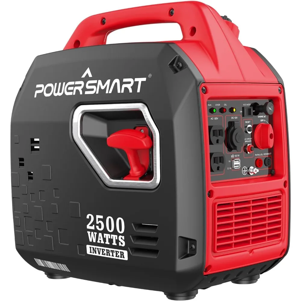 2500 Watt Super Quiet Gas Powered Portable Inverter Generator, Ultralight Gas Generators for Camping Home Backup Use