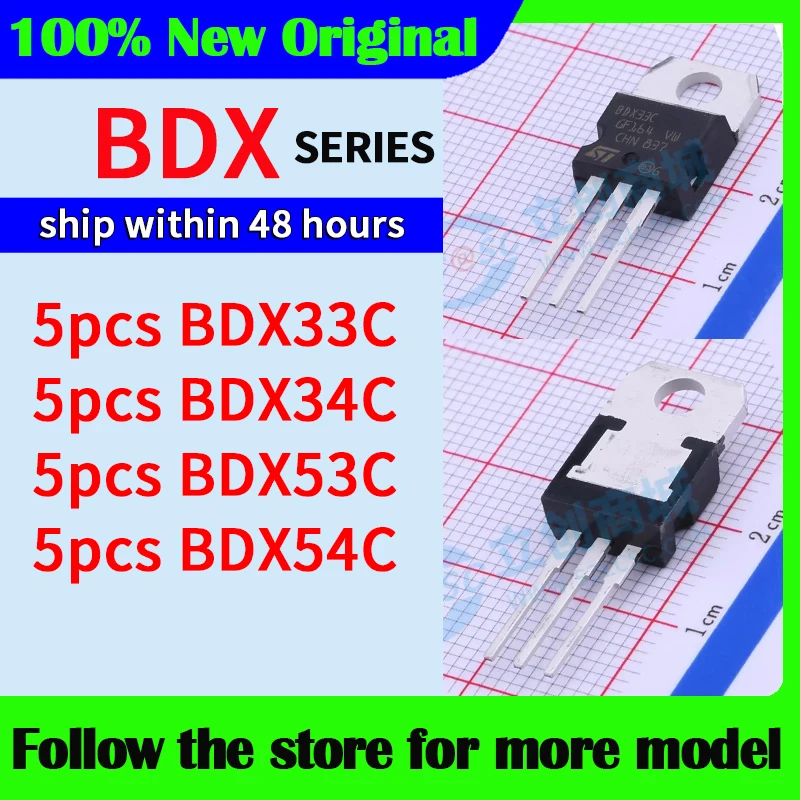 5 unids/lote BDX33C BDX34C BDX53C BDX54C alta calidad nuevo