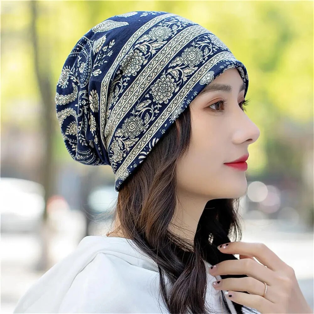 高品質の女性ビーニーキャップ春の女性ビーニー帽子女性のためのキャップ 2 方法着用ボンネットフェスティバルギフト