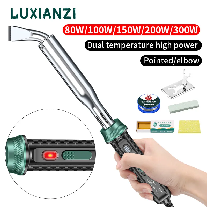 LUXIANZI ไฟฟ้า Solder Iron High Power 220V ความร้อนภายนอกปรับอุณหภูมิเชื่อมปากกาซ่อมเครื่องมือพร้อมไฟแสดงสถานะ