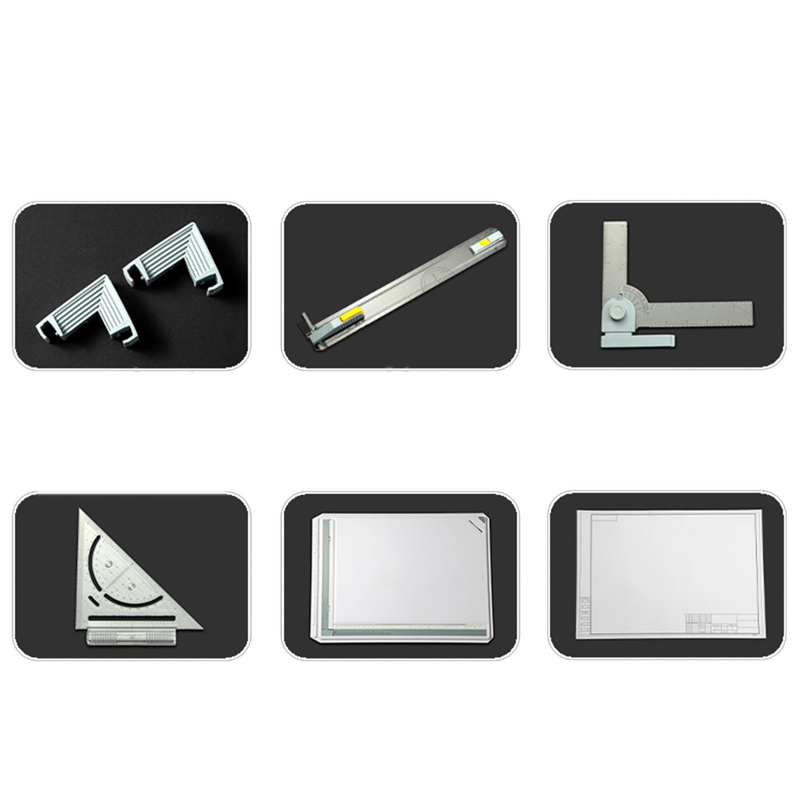 Portátil Leve Prancheta, Mesa de Redação, Mesa de Redação, Sistema de Medição Ajustável, Ângulo para Engenharia Designers, A3