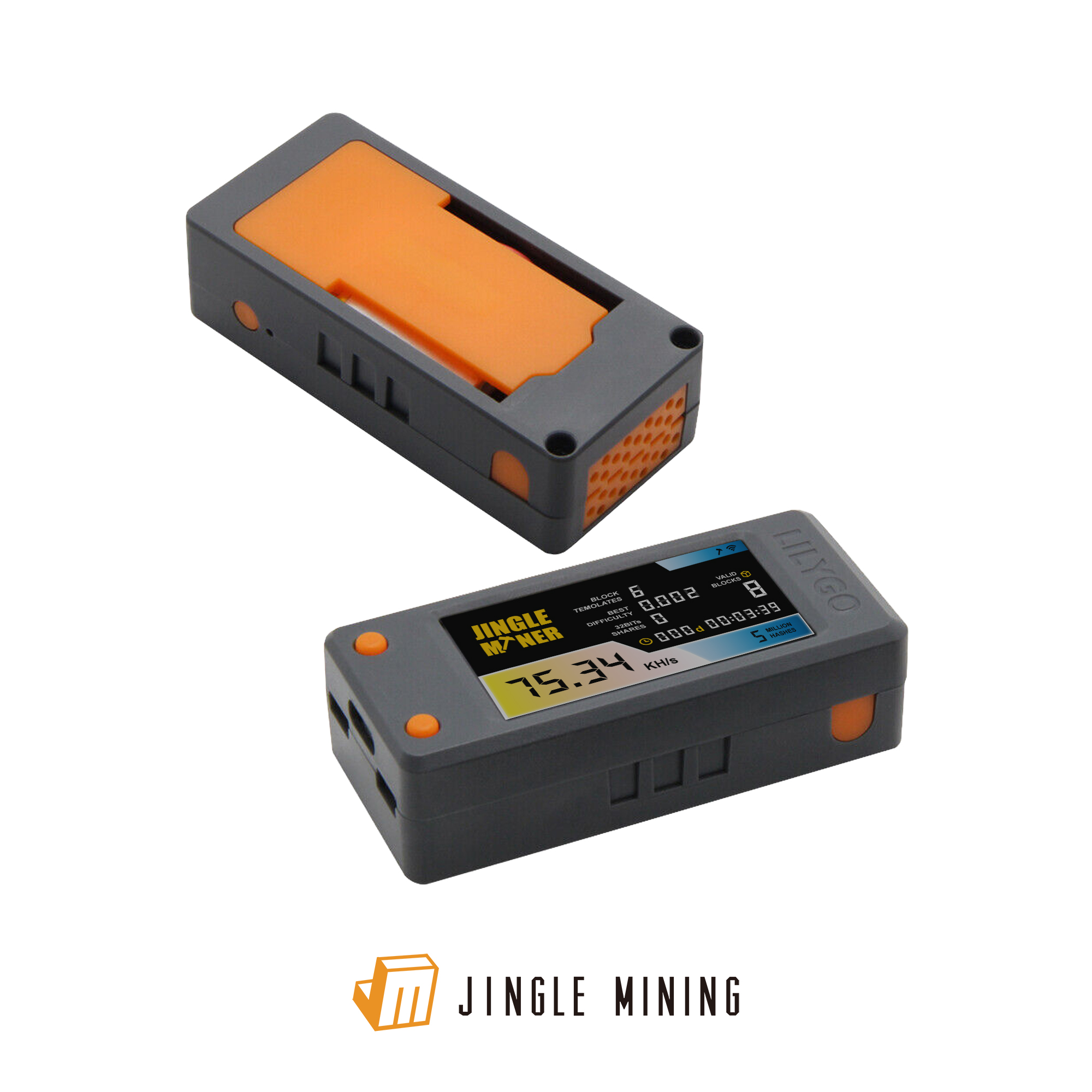 Jingle Mining 新品 Jingleminer - BTC SOLO ミニ宝くじマイナー JST-GH 1.25mm 2 ピン 75.34Kh/s 高速配送在庫あり