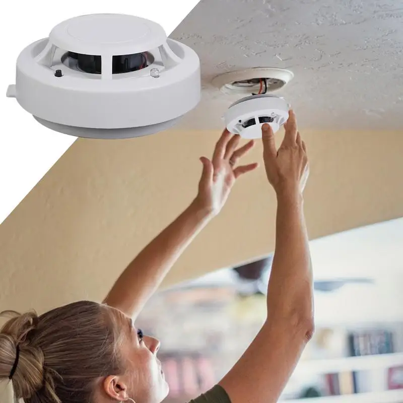 Fire Detector Sensor Small Home Fire Detectors Wireless Interconnected Kitchen Alarm Battery Operated Security Fire Alarm