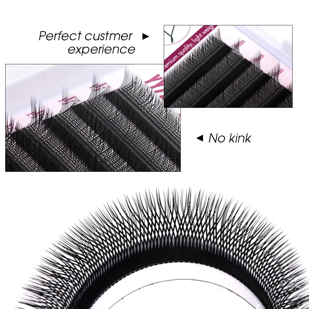 Fadvan Double Tips YY Shape Black Brown Eyelashes Extensions C/D/L/LU/L+ High Quality Individual Lashes Volume Eyelashes Makeup