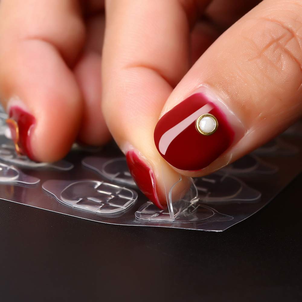 Bộ 240 Đôi Mặt Giả Móng Tay Nghệ Thuật Băng Keo Keo, Tự Làm Giả Acrylic Móng Làm Móng Dạng Gel, sữa Ong Chúa Trong Suốt Chống Nước Tab Keo Dán Móng