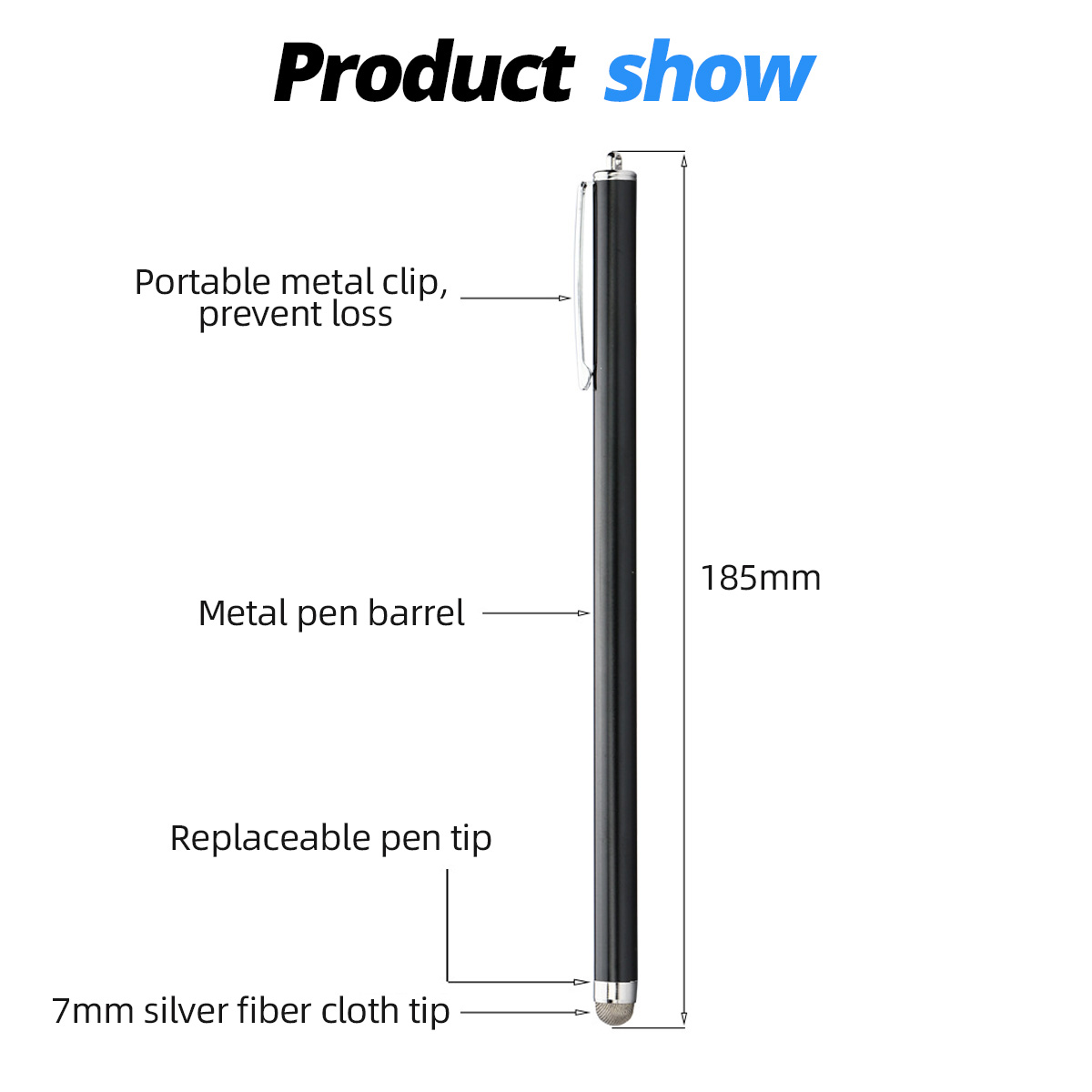18.5CM Long Stylus Pen Capacitive Pen Touch Screen Stylus Pencil For iPhone Samsung iPad Tablet Android Phone Touch screen Pen