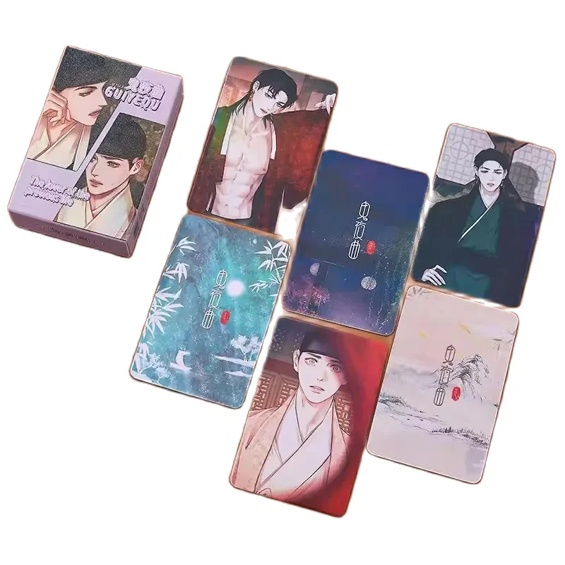 55 шт./компл. корейская лазерная ломо-карта Manhwa Jaesgin Nok комический персонаж 3-дюймовая фотокарта подарок для косплея