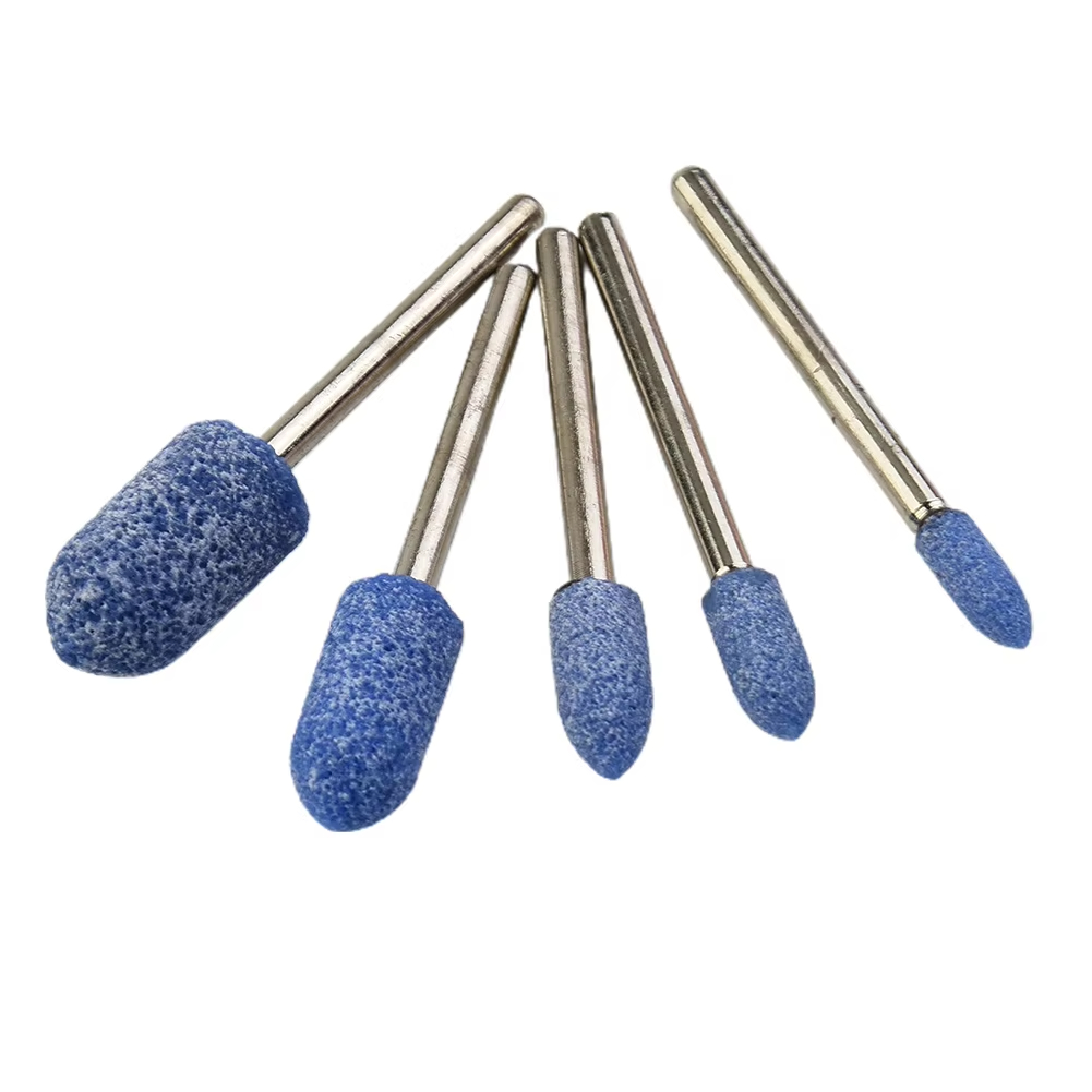 10 stks Blauw Schurende Gemonteerde Steen Rotary Tool Slijpen Braam Wiel 1/8 inch Schacht voor Dremel Power Tools