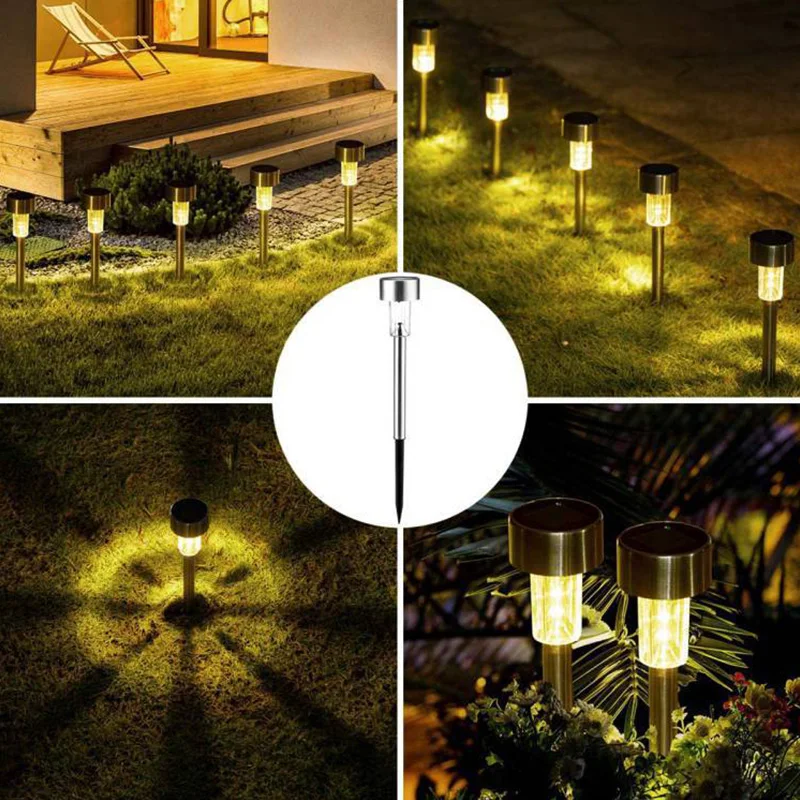 Strumenti per la decorazione del giardino a luce solare Lampada da esterno ad energia solare Illuminazione paesaggistica impermeabile per prato del cortile del patio