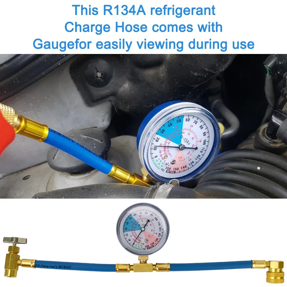 R134a 冷媒オープンバルブ充電パイプフロン R134a 空調充電ホースカーエアコンツール