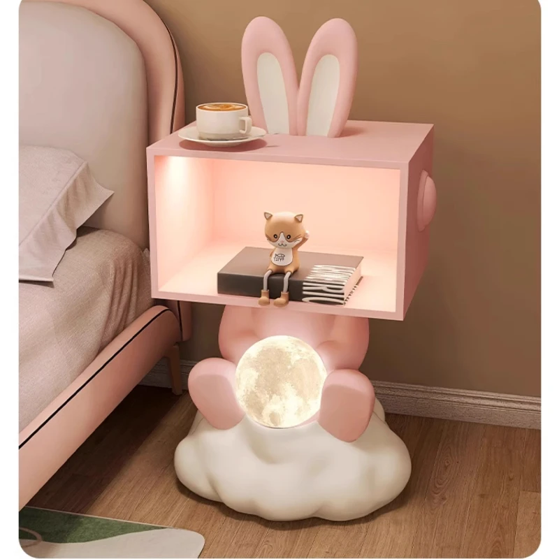 Comodino creativo per bambini Comodino multifunzionale, lampada da scrivania salvaspazio con contenitore, organizer da scaffale moderno
