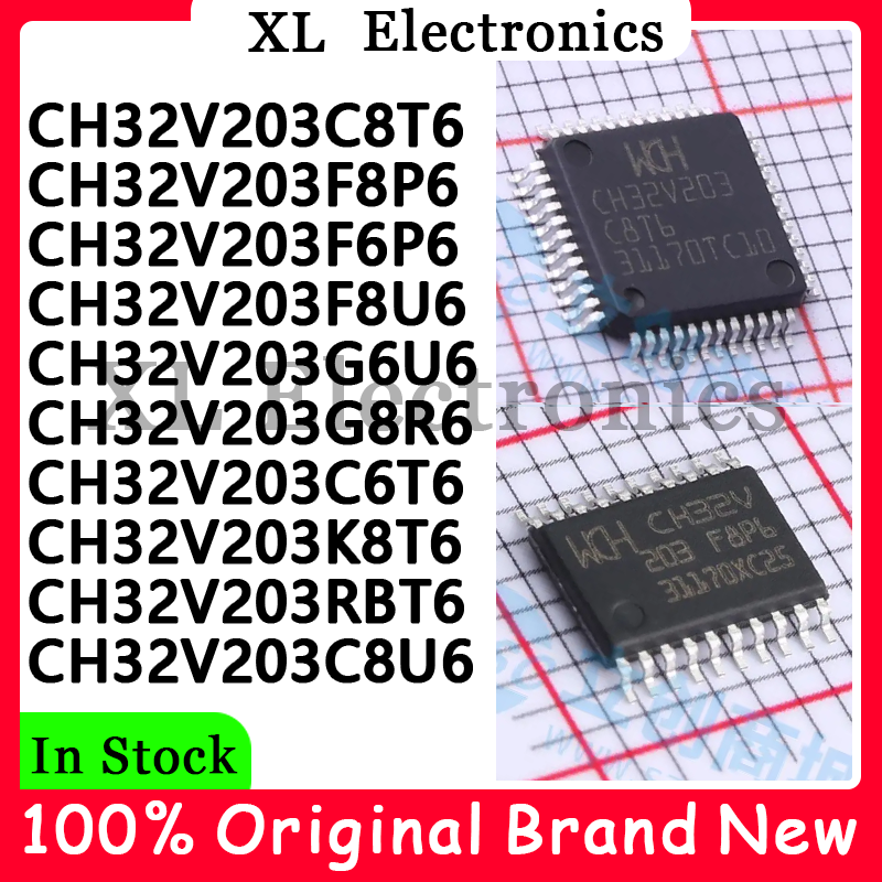 CH32V203C6T6 CH32V203C8T6 CH32V203C8U6 CH32V203F6P6 CH32V203F8P6 CH32V203F8U6 CH32V203G6U6 CH32V203G8R6 nuevo Original