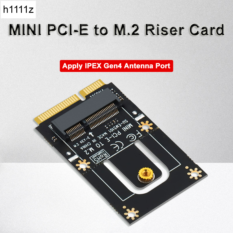 Adaptador Mini PCI-E a M.2, tarjeta de expansión convertidora, interfaz M.2 NGFF Key E para módulo WiFi inalámbrico Bluetooth M.2 para ordenador portátil y PC