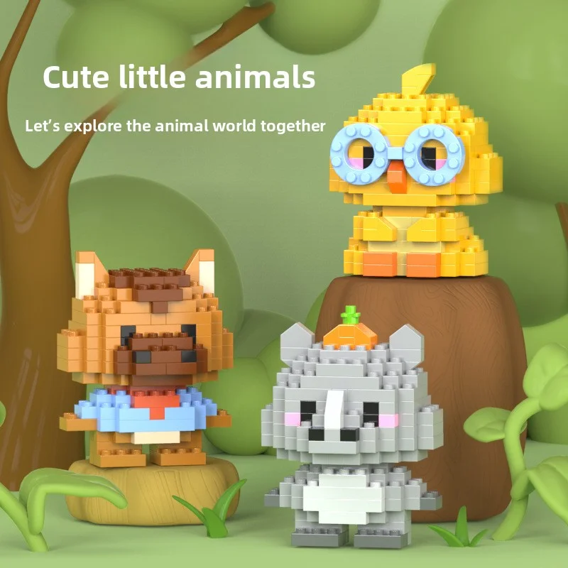 Cat Micro Diamond Small Particles Assembled Building Blocks Animals Mini Brock Building Construction Toys for Kids Boys  9 to 12