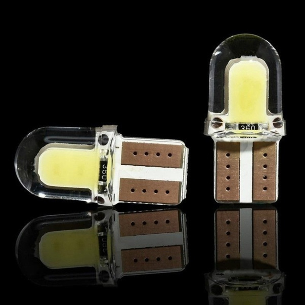 LED W5W T10 194 168 W5W COB 4SMD ที่จอดรถ LED หลอดไฟ Auto WEDGE Clearance โคมไฟ CANbus Silica Bright สีขาวใบอนุญาตหลอดไฟ